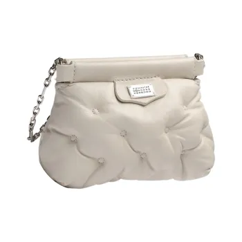 Maison Margiela Nappa Leather Crossbody Bag, Shoulder Bag Women's Super Gray