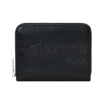 Alexander Wang Patent Leather Patchwork Cow Leather Wallet Regular Women's Black