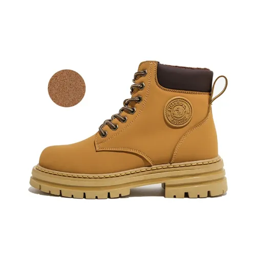 HUANQIU Martin Boots Unisex Ginger Yellow