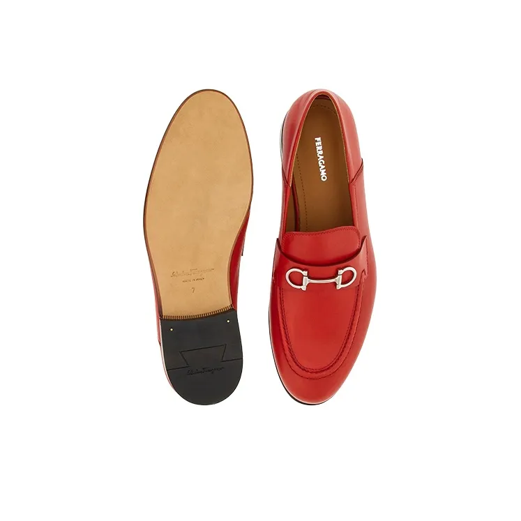 FERRAGAMO Gancini-buckle Leather Loafers-3