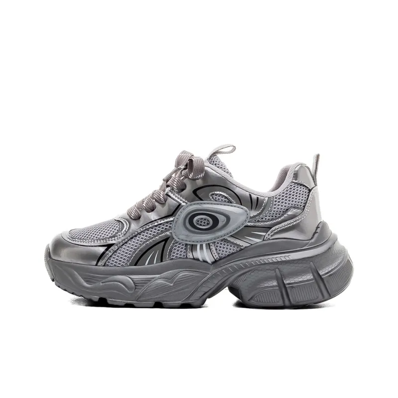 Warrior Height Increasing Wear Resistant Slip Resistant Low Top Chunky Sneakers Women's-9