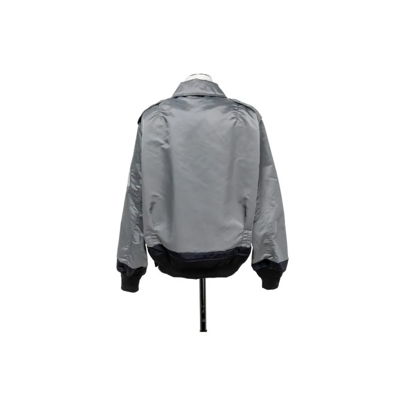Sacai Puffer Jackets Men Gray-1