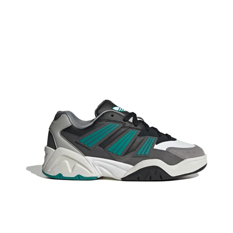 Adidas Originals Court Magnetic Anti Slip Wear Resistant Mid Top Skateboard Shoes Unisex Black White Gray-1
