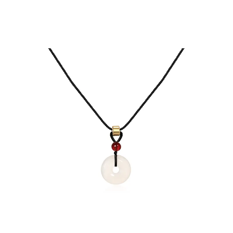 HOLLY RYAN Agate New Chinese Style Peace Buckle Necklace Unisex-0