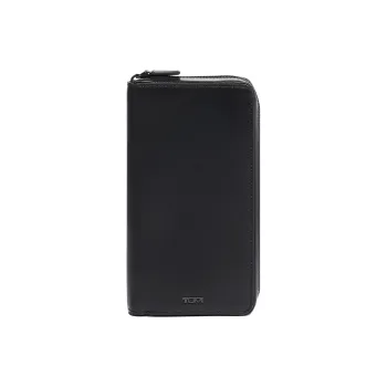 TUMI Leather Card Holder Wallet Regular Men's Black