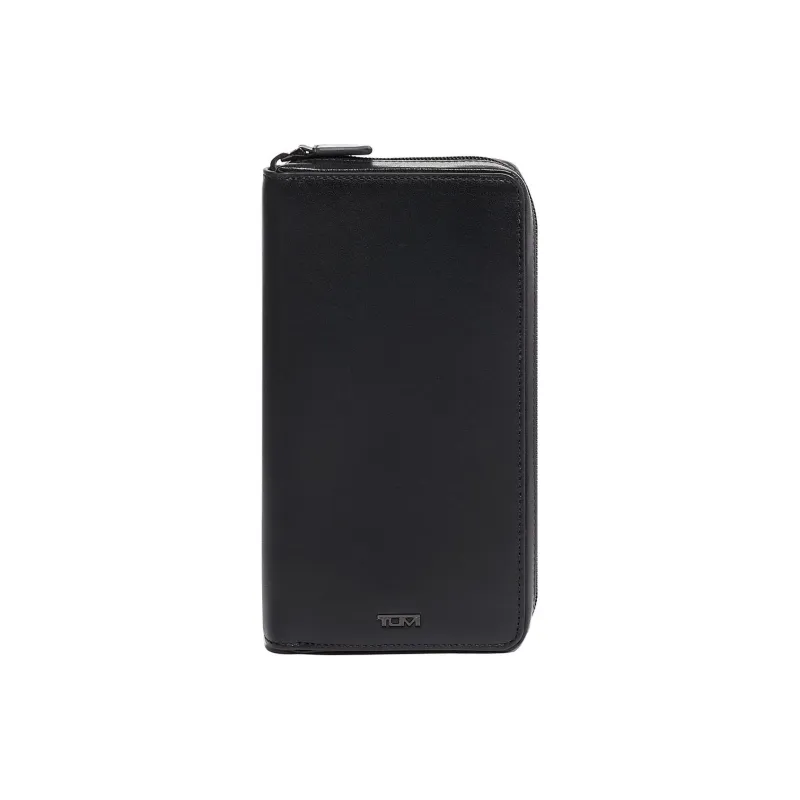 TUMI Leather Card Holder Wallet Regular Men's Black-0