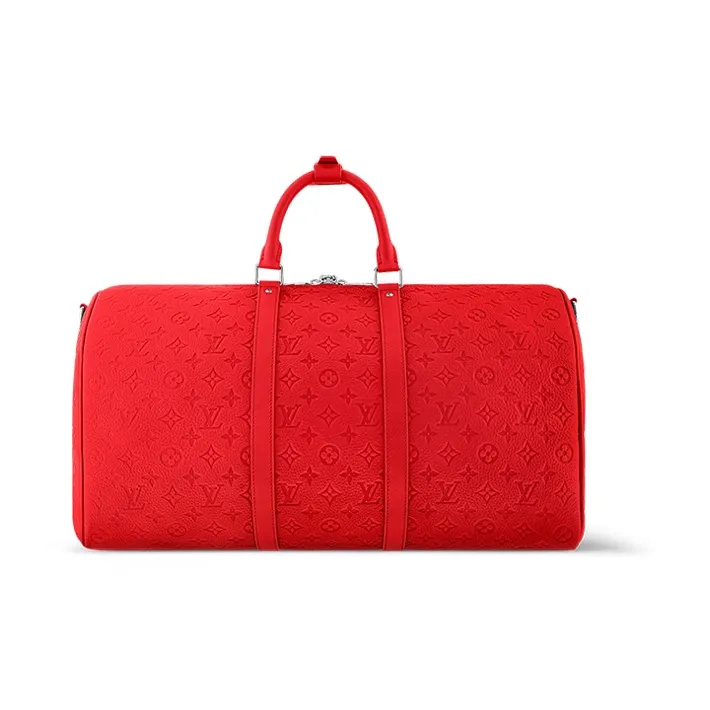 LOUIS VUITTON Keepall Bandouliere 50 Taurillon Colormania Red-2
