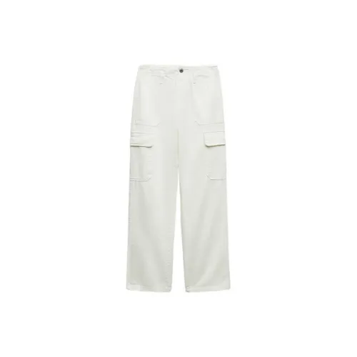 ZARA Cargo Pants Women's White