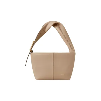 Mulberry Matte Calfskin One Shoulder Handbags Small Size Women's Maple Leaf Brown