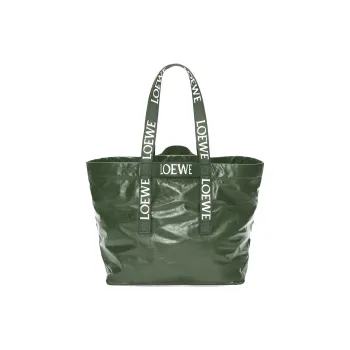 LOEWE Cow Leather Tote Bag, Shopping Bag, Shoulder Bag, Handbag Regular Men's Dark Green