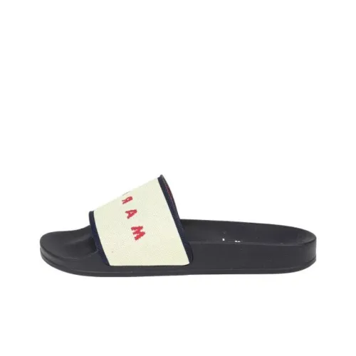 MARNI Women's Jacquard Rubber Slide 'Beige'