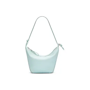 LOEWE Hammock Hobo Cow Leather Hobo Bag, Portable Crossbody Bag, Shoulder Bag Women's Iceberg Blue