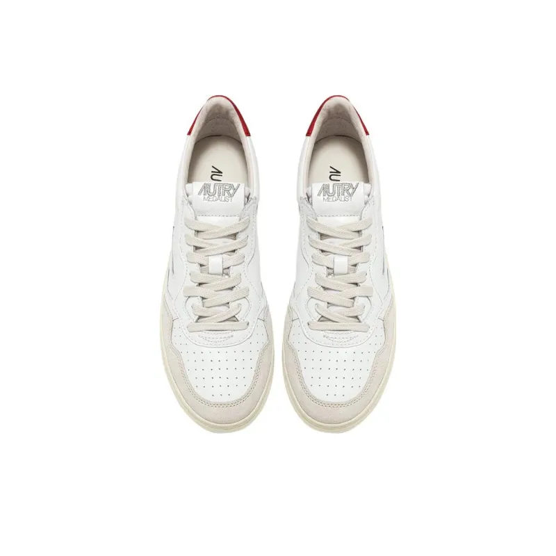 AUTRY Medalist Low 'White Suede Red'-3