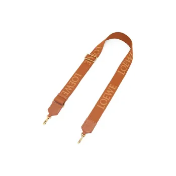 LOEWE Cow Leather Patchwork With Fabric Bag Straps Women's Tan