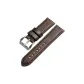 Ornamented Buckle Dark Brown Leather