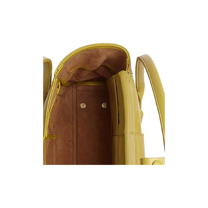 Bottega Veneta ARCO Calfskin One Shoulder Handbags Women's Mustard Yellow-3