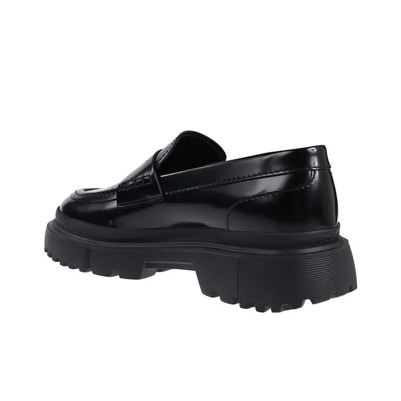 HOGAN Chunky Leather Loafers-3