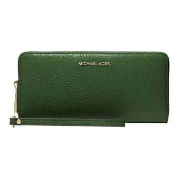 MICHAEL KORS Wristlets Litchi Grain Leather Wallet Women's Amazon Green