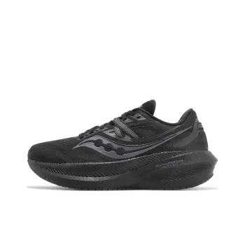 Saucony Triumph 20 Abrasion Resistant Breathable Coverage Low Top Marathon Running Shoes Women's Black