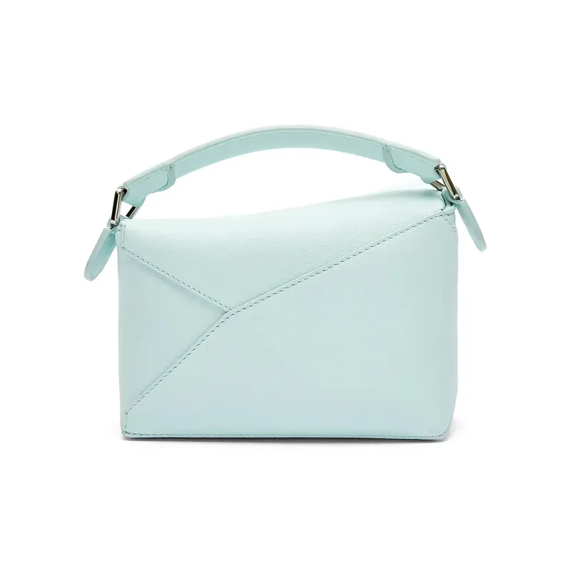 LOEWE Puzzle Cow Leather Handbag, Shoulder Bag, Crossbody Bag Mini Women's Iceberg Blue-4