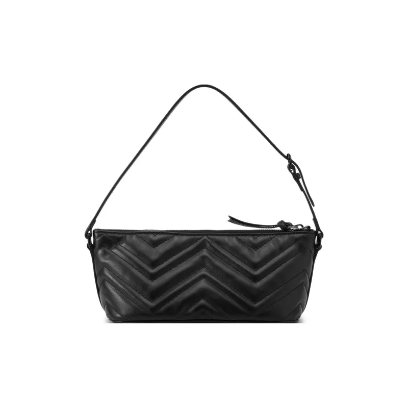 GUCCI GG Marmont Leather Handbag, Shoulder Bag Women's Black-4