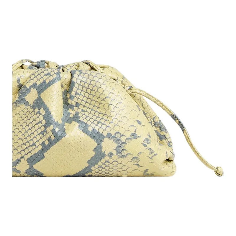 Bottega Veneta The Mini Pouch Snakeskin Print Kiwi/Black-7