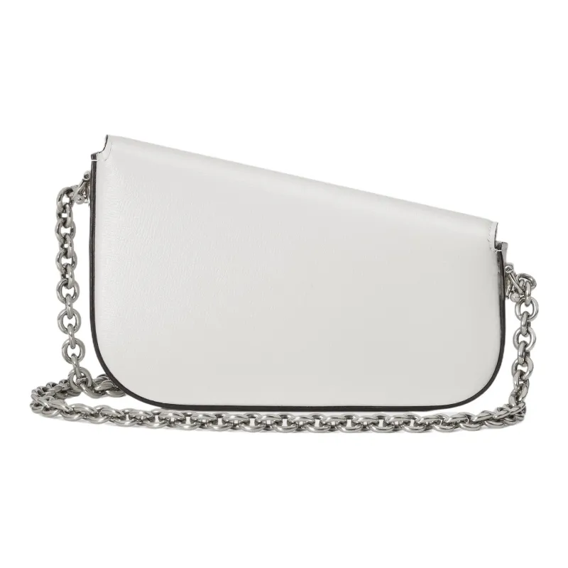 GUCCI Horsebit 1955 Leather Handbag, Shoulder Bag Women's White-4