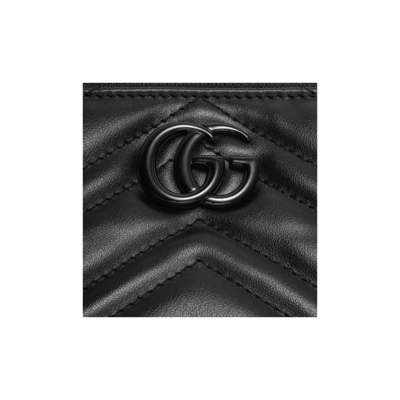 GUCCI GG Marmont Leather Handbag, Shoulder Bag Women's Black-8