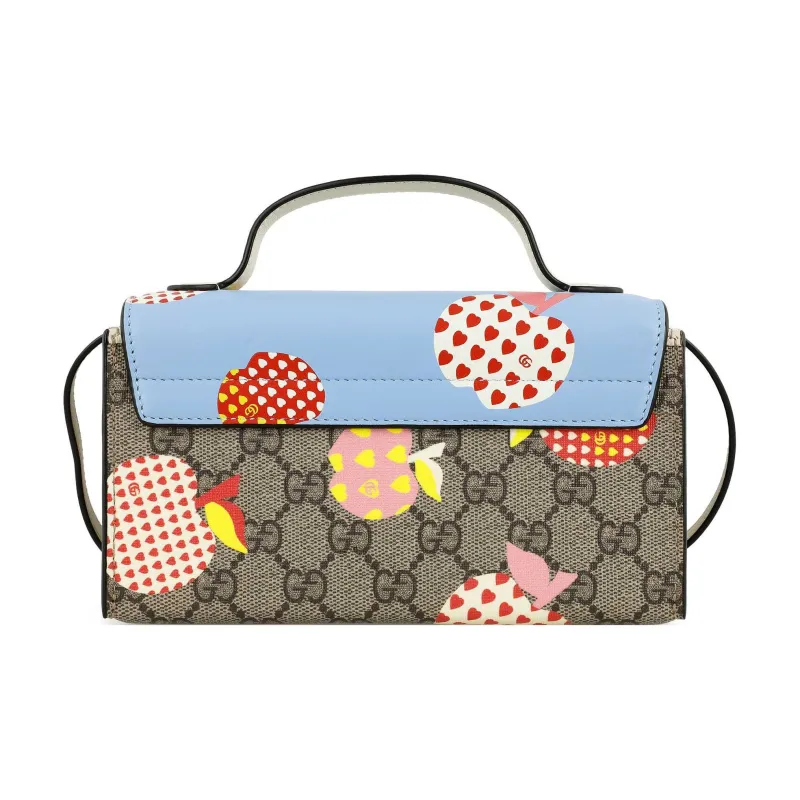 GUCCI Padlock Canvas With Leather Box Bag Handbag Shoulder Bag Crossbody Bag Mini Women's Ebony/Blue-4