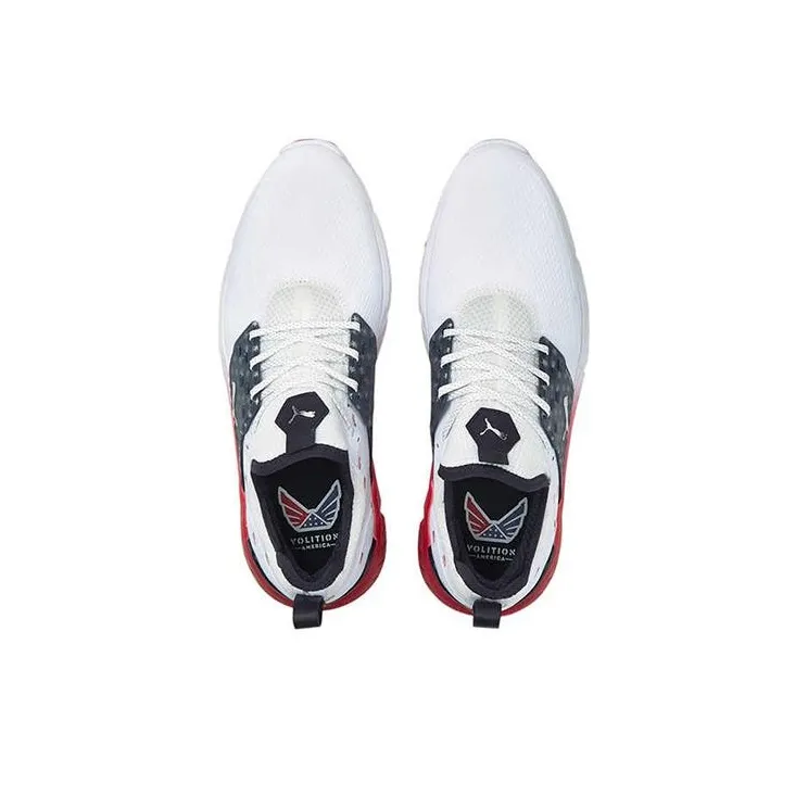 PUMA Ignite Articulate Abrasion Resistant Low Top Golf Shoes Men's White Red Blue-2