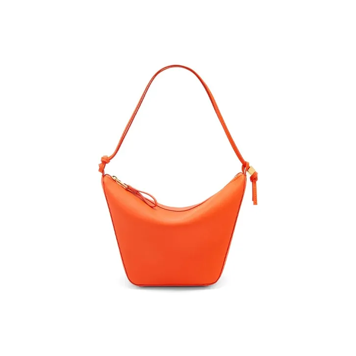 LOEWE Hammock Hobo Cow Leather Hobo Bag Handbag Shoulder Bag Women's Vivid Orange-0