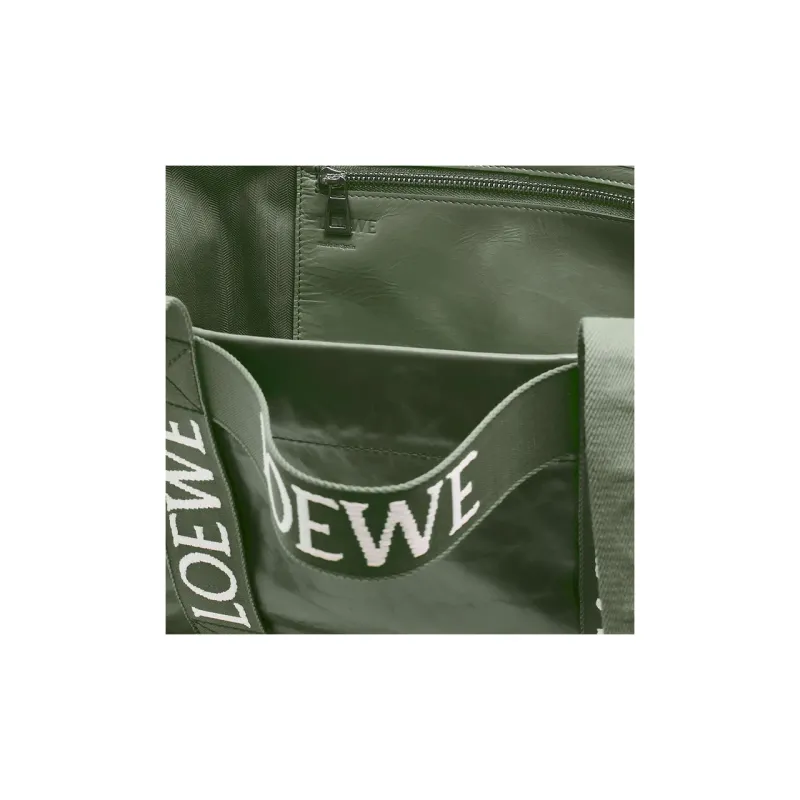 LOEWE Cow Leather Tote Bag, Shopping Bag, Shoulder Bag, Handbag Regular Men's Dark Green-5