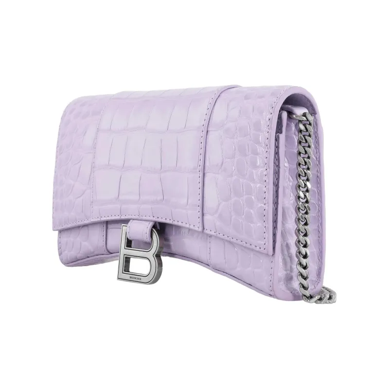 Balenciaga Hourglass Cow Leather Wallet Regular Women's Light Purple-1