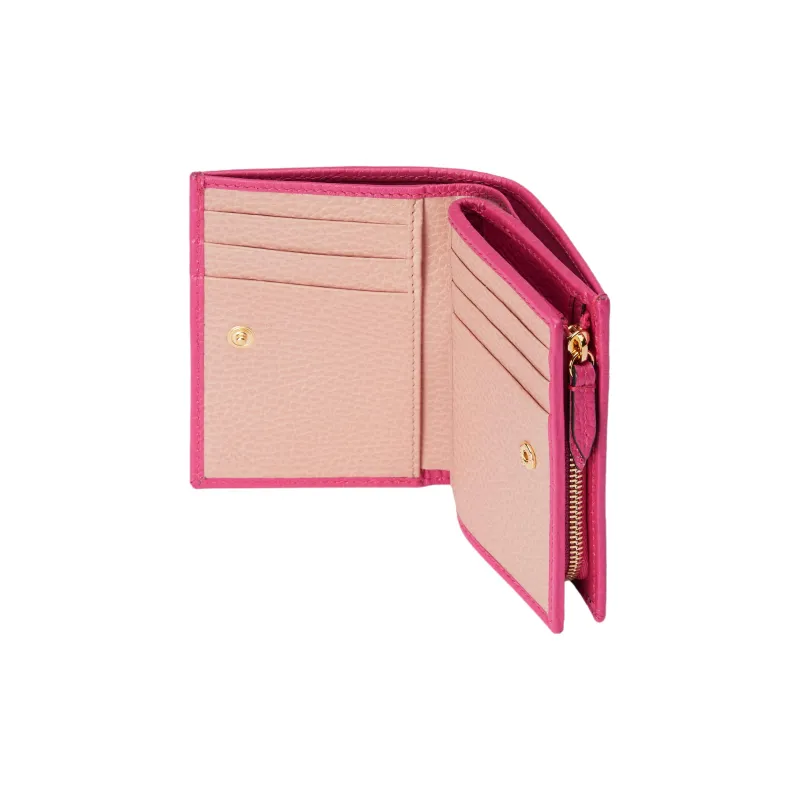 GUCCI GG Marmont Leather Wallet Regular Women's Fuchsia-3