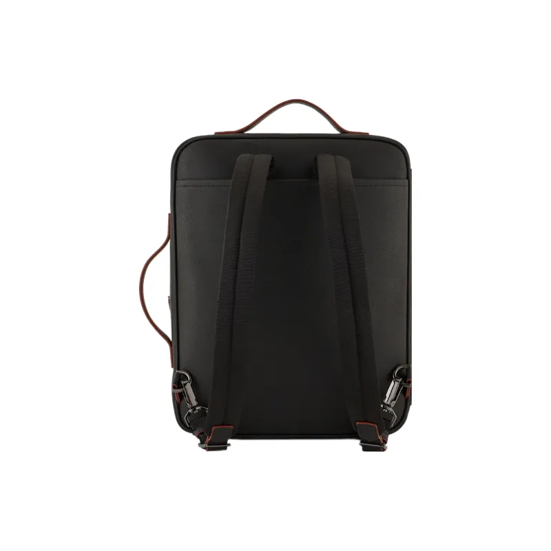 EMPORIO ARMANI Polyurethane Handbag Briefcase Men's Black-2