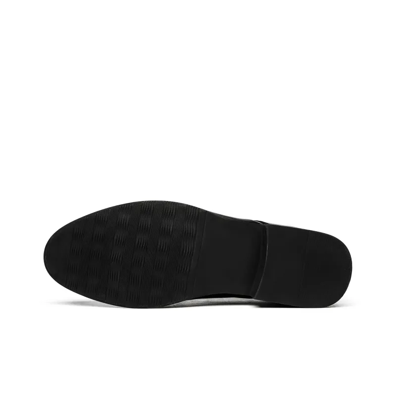 CHINT Dress Shoes Men Low Top Black-4