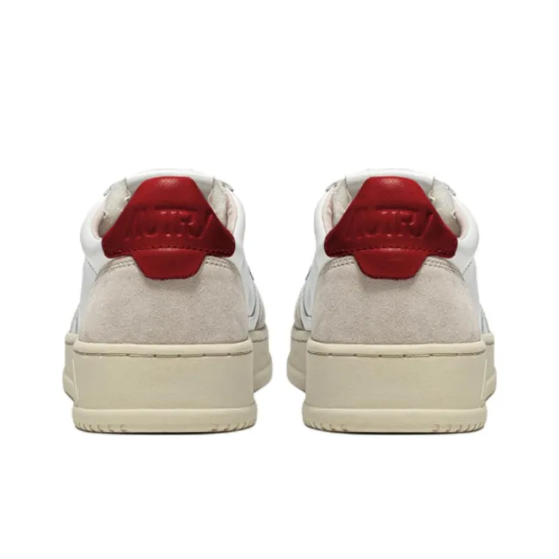 AUTRY Medalist Low 'White Suede Red'-4