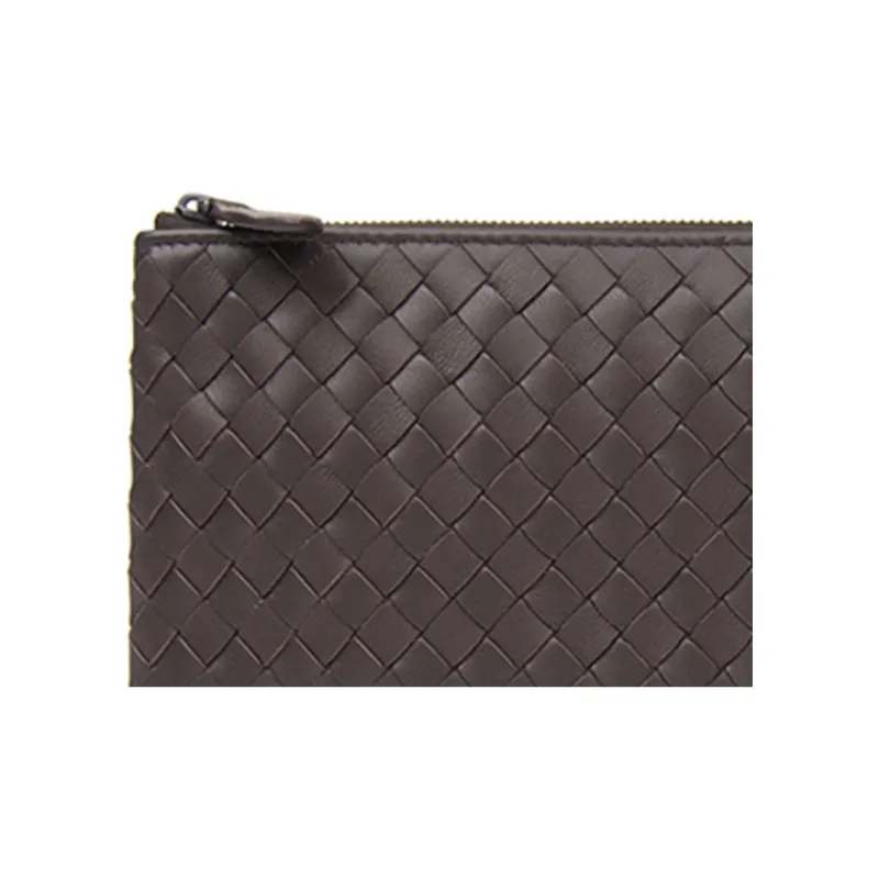 Bottega Veneta Sheepskin Clutch Men's Coffee-4