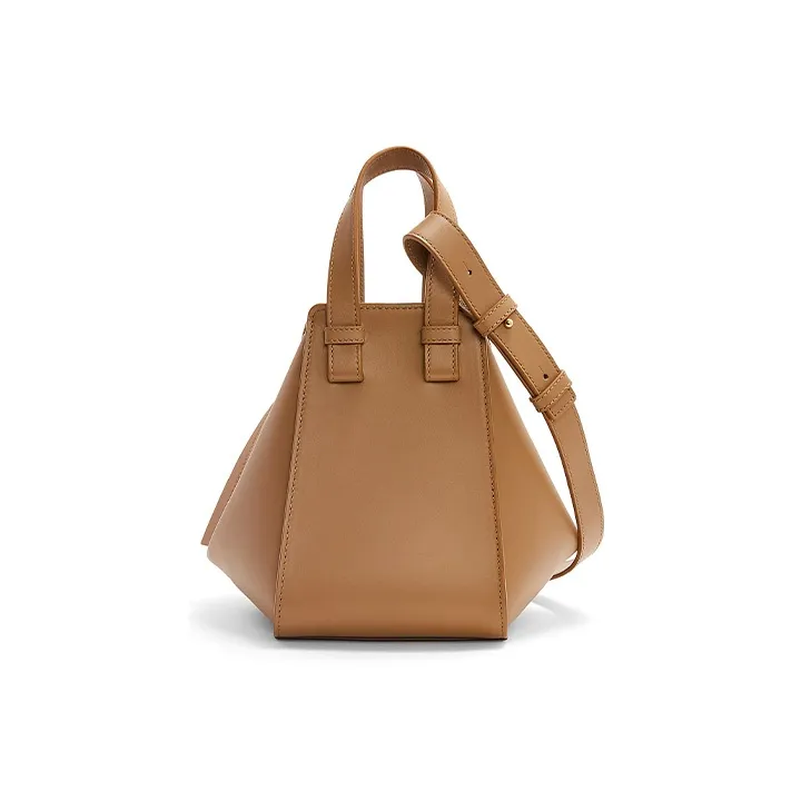 LOEWE Suna Fujita Collaboration Hammock Satin Cow Leather Shoulder Bag Crossbody Bag Handbag Women's Oak Brown-2