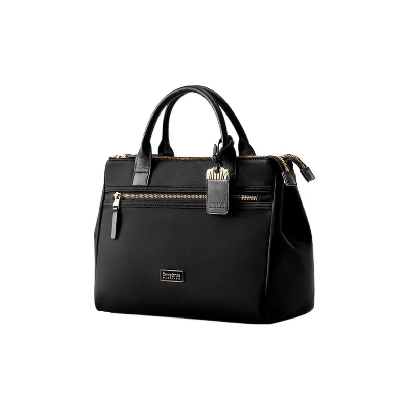 SAMSONITE KHALEESI Fabric With Leather Tote Bag Shopping Bag Briefcase Handbag Shoulder Bag Crossbody Bag Women's Black-1