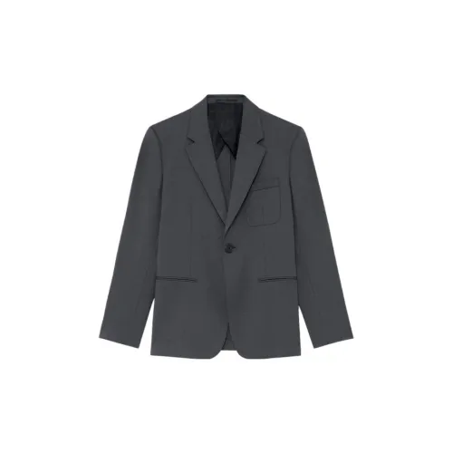 THEORY Business Suits Men Lime Gray