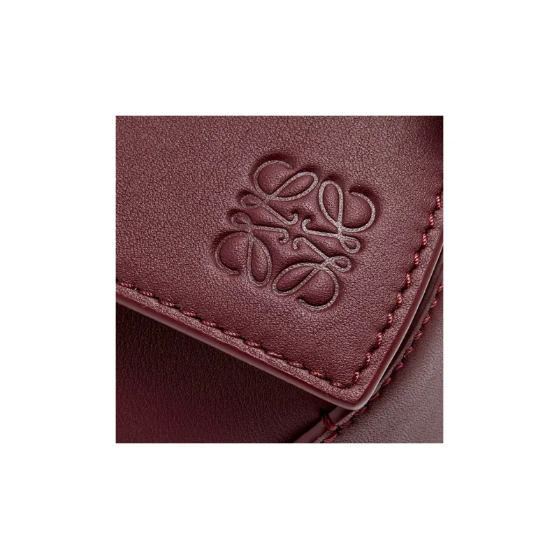 LOEWE Puzzle Cow Leather Handbag, Shoulder Bag, Crossbody Bag Trumpets Women's Dark Burgundy Red-7