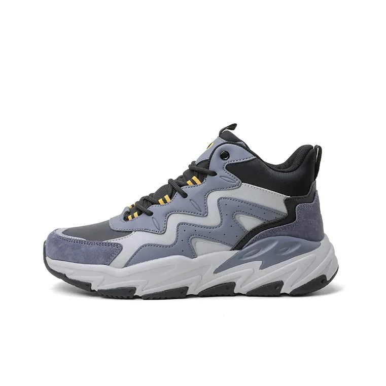 LPMX High Top Running Shoes Men's Black Gray Blue-0