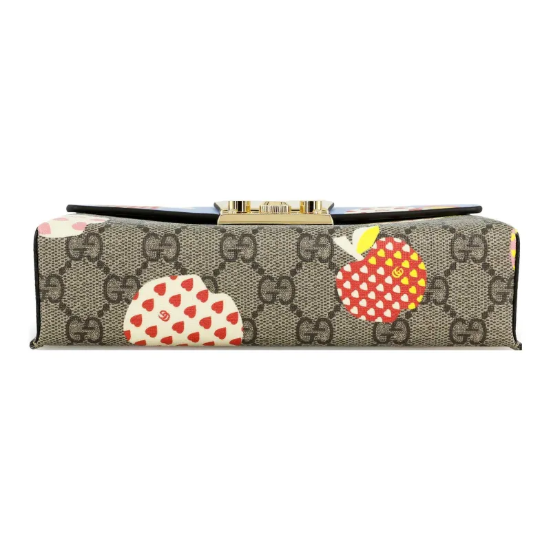 GUCCI Padlock Canvas With Leather Box Bag Handbag Shoulder Bag Crossbody Bag Mini Women's Ebony/Blue-5