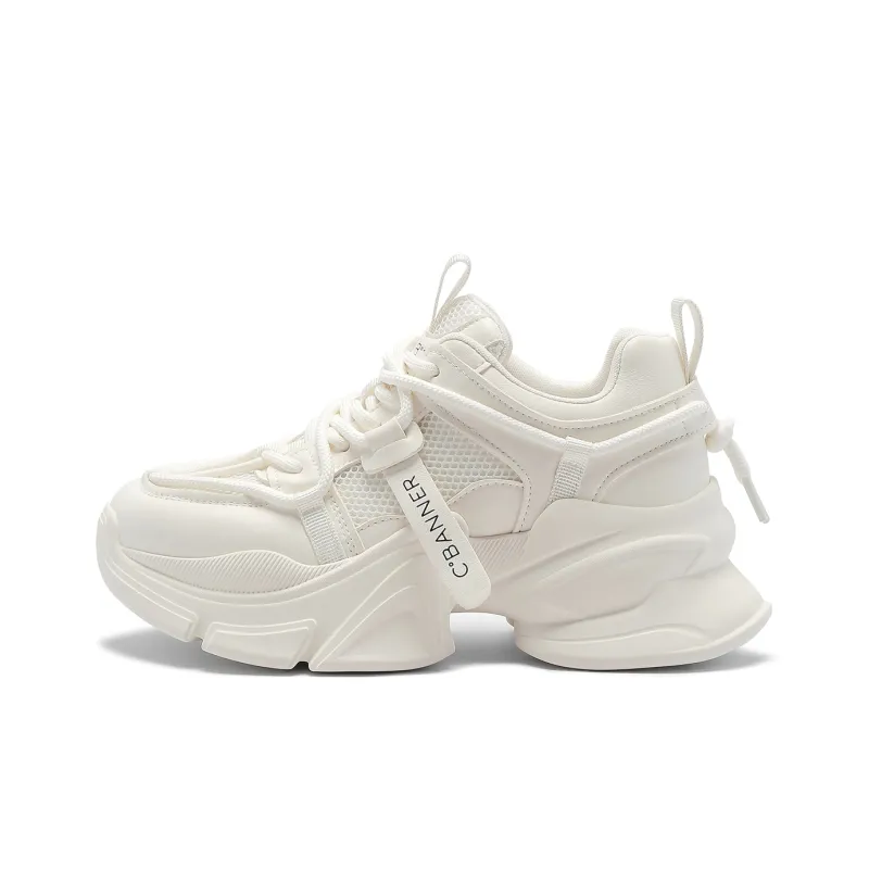 C°BANNER Low Top Chunky Sneakers Women's Ecru-0