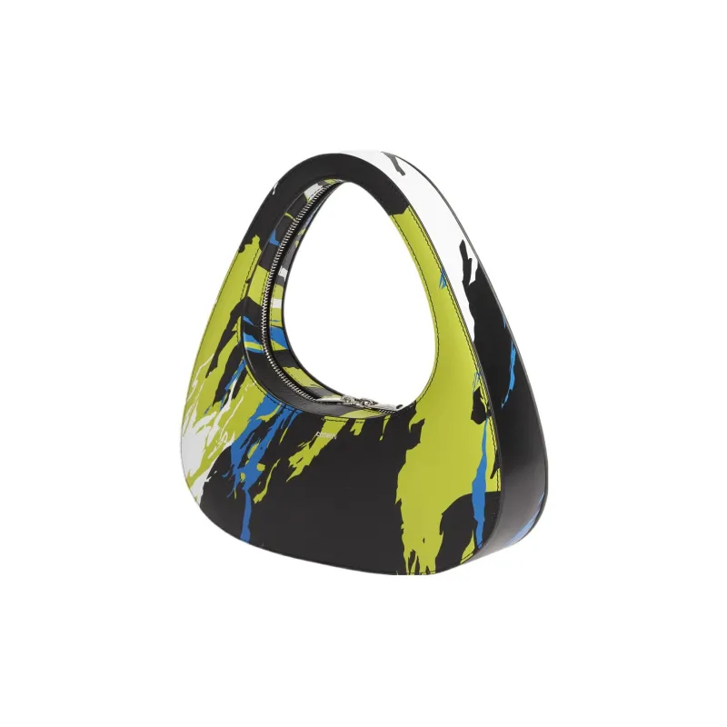 COPERNI Calfskin Baguette Bag Handbag Women's Lime Gray & Turquoise & Black-1