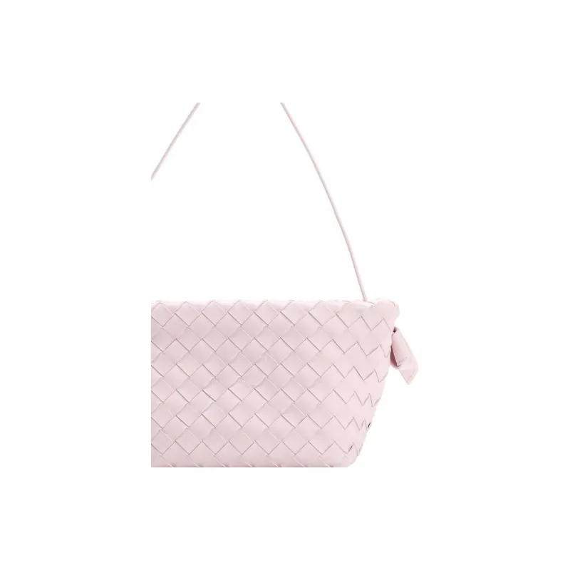 Bottega Veneta TIE Sheepskin Crossbody Bag, Shoulder Bag Women's Pink-4