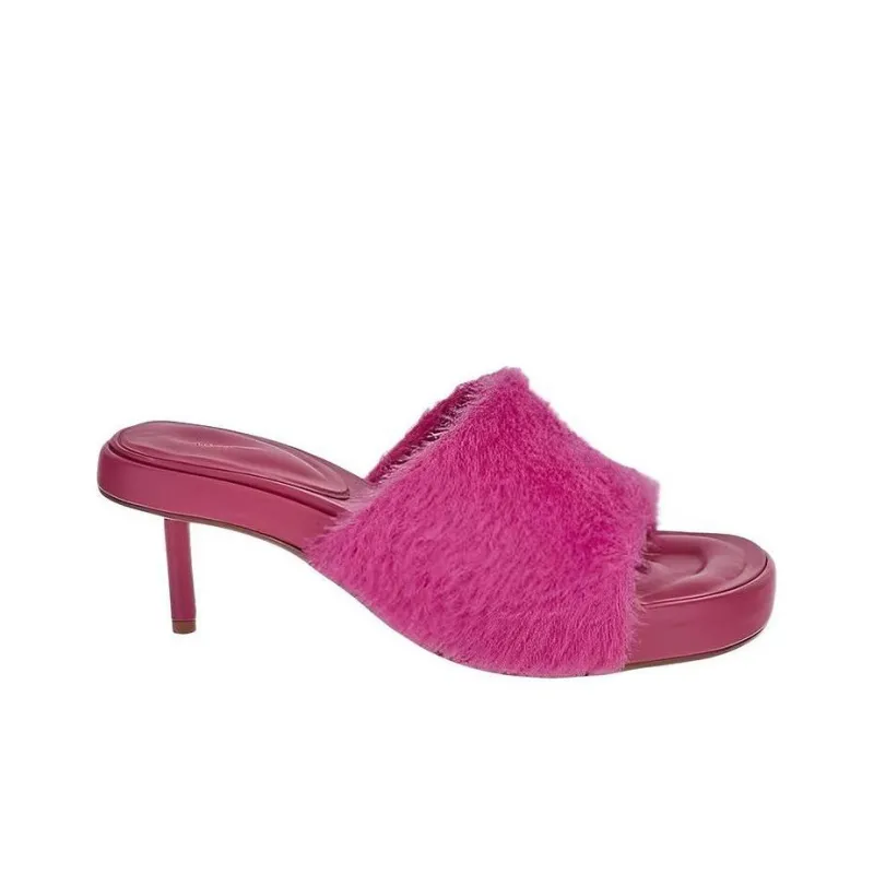 Jacquemus Textured-finish Open-toe Mules-1