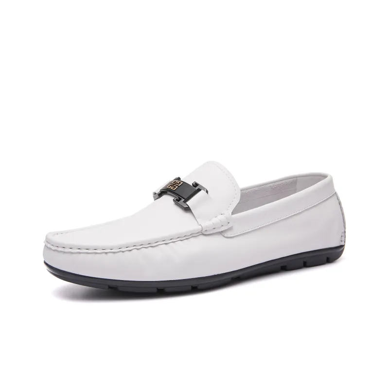 SHERIDAN Gommino Loafers Men Low Top White-1