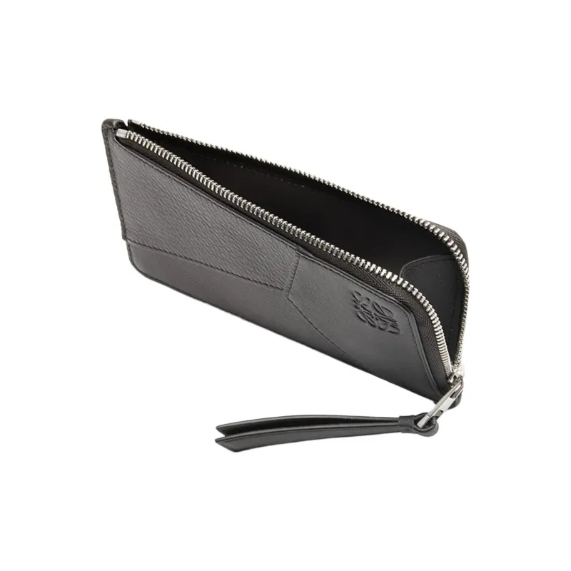 LOEWE Puzzle Cow Leather Card Holder Regular Men's Dark Gray-2